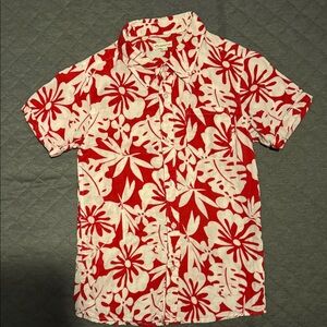 Appaman Red and White Floral Kids Button Down Shirt